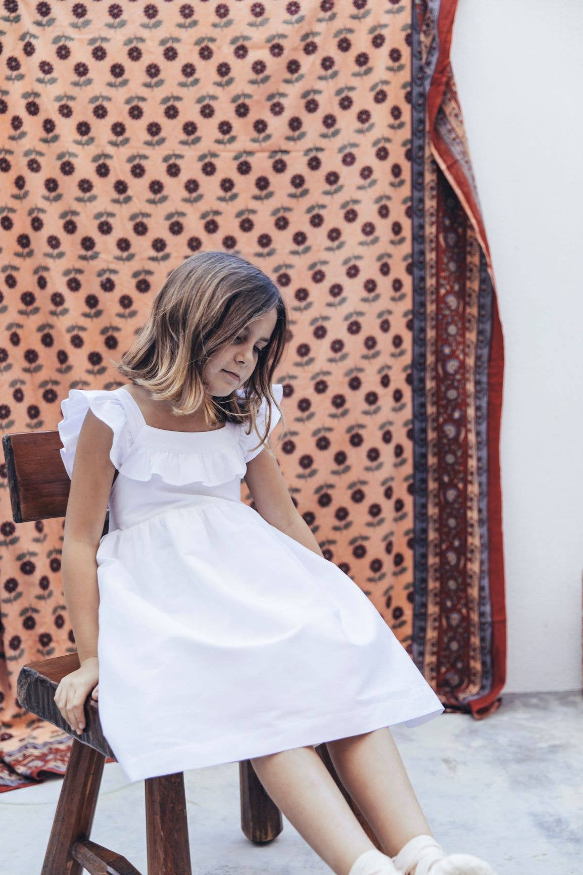 Nós e Tranças - Wholesale Dress - Kids - Vestido Branco Elástico E Folho1