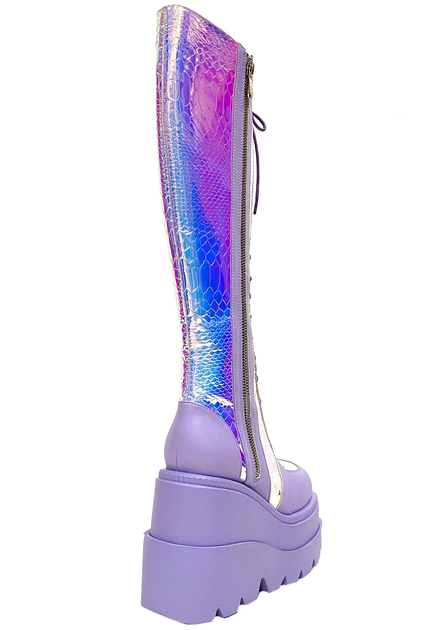 LASR – wholesale Stövlar - Dam – Fairy Kiss höga lavender platåstövlar6