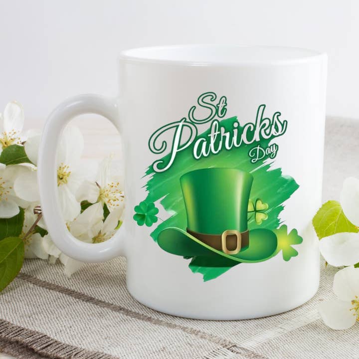 St Patricks Day Coffee Mug Hat Design for wholesale by Dazzle Design Diva