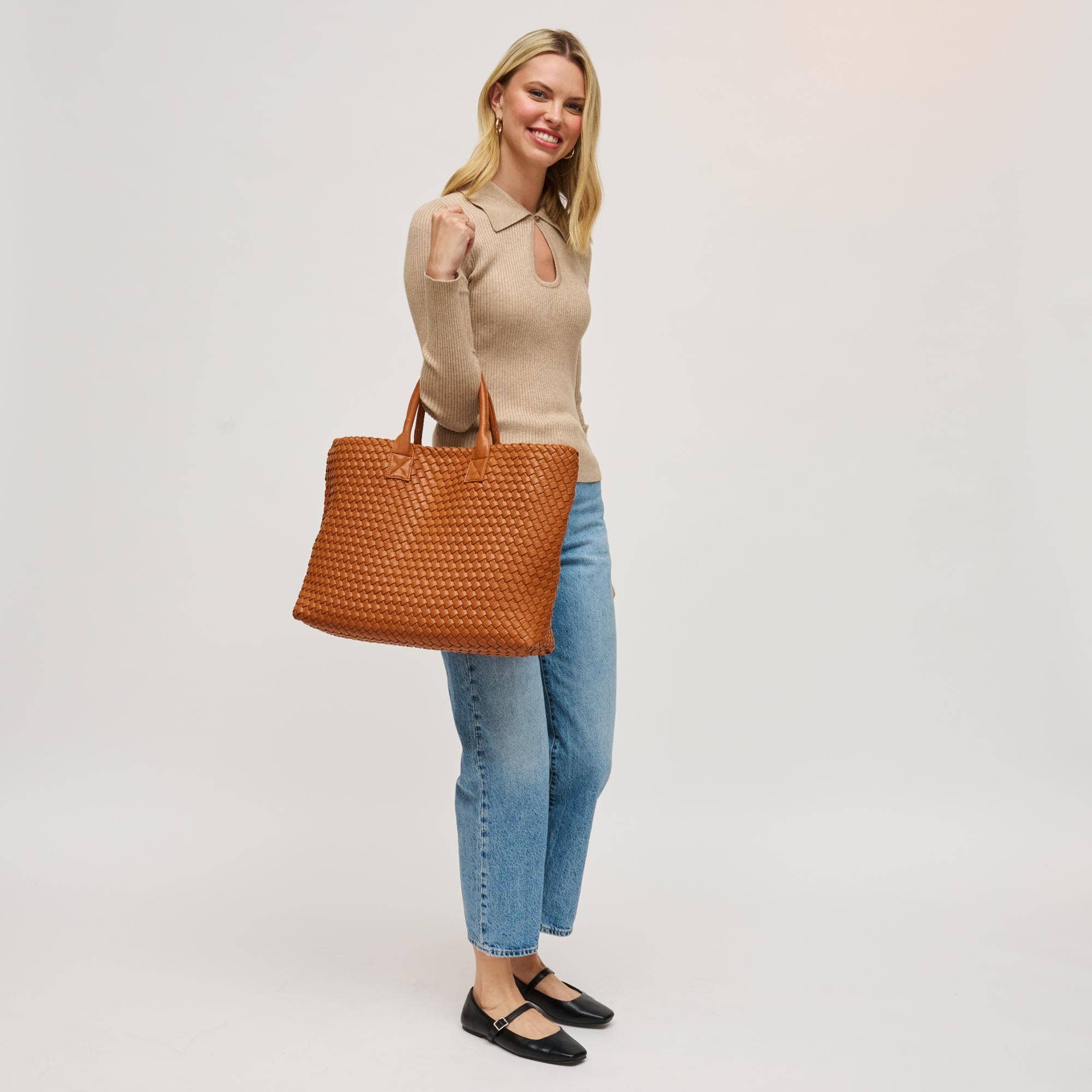 Urban Expressions - Wholesale Tote Bag - Women's - Ithaca Woven Vegan Leather Tote18