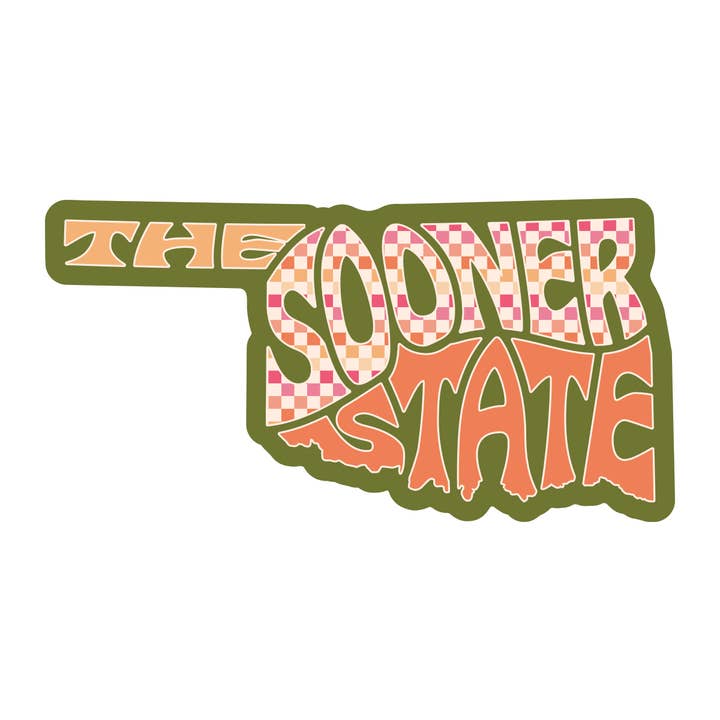 Pegatina de vinilo de alta calidad de Oklahoma City Tulsa Norman Lawton para venta al por mayor de Juju and Moxie