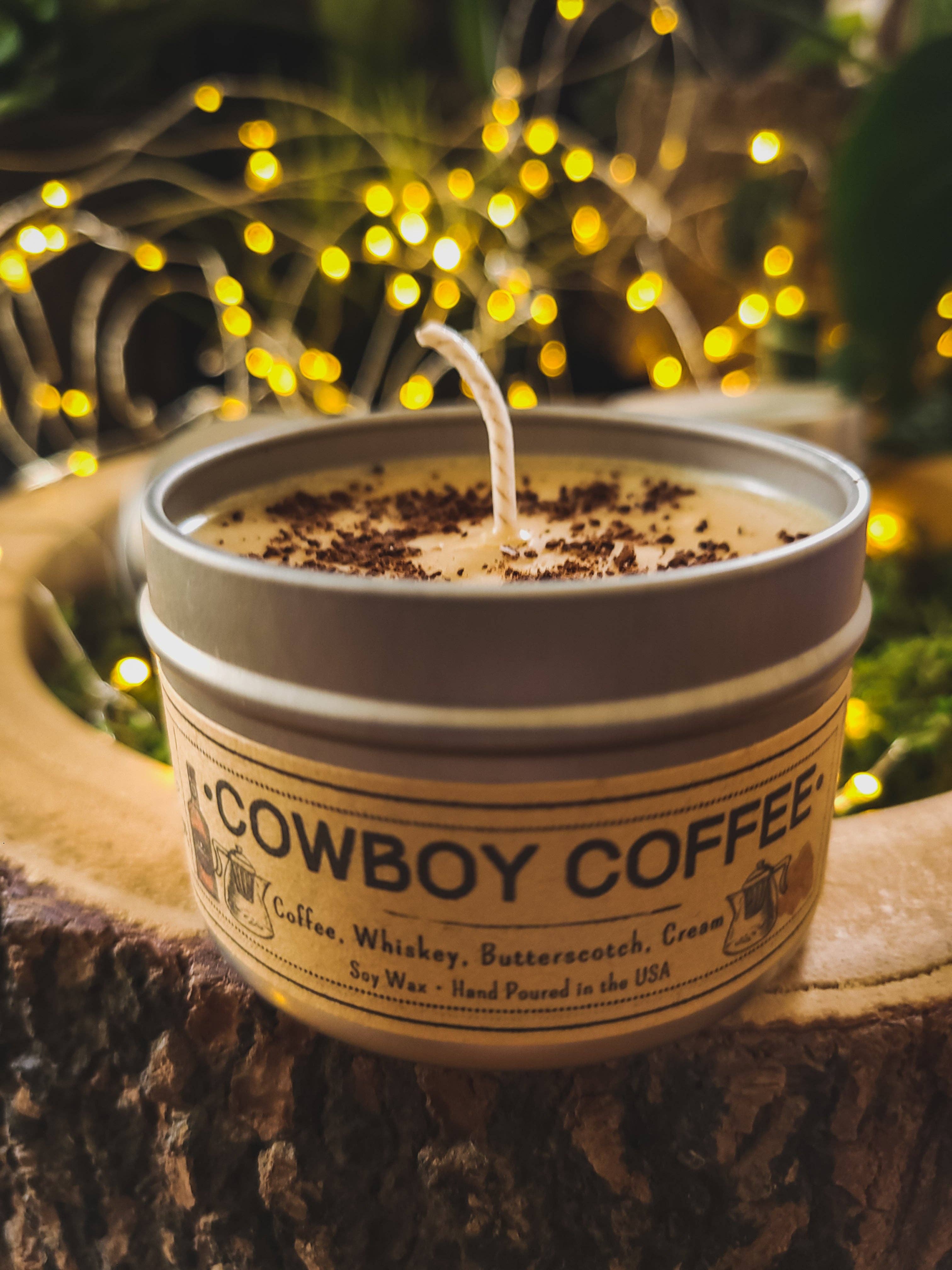 Wanderlust Folk - Vente Bougie en bocal - Bougie Cowboy Coffee en cire de soja 100 % fabriquée aux USA4