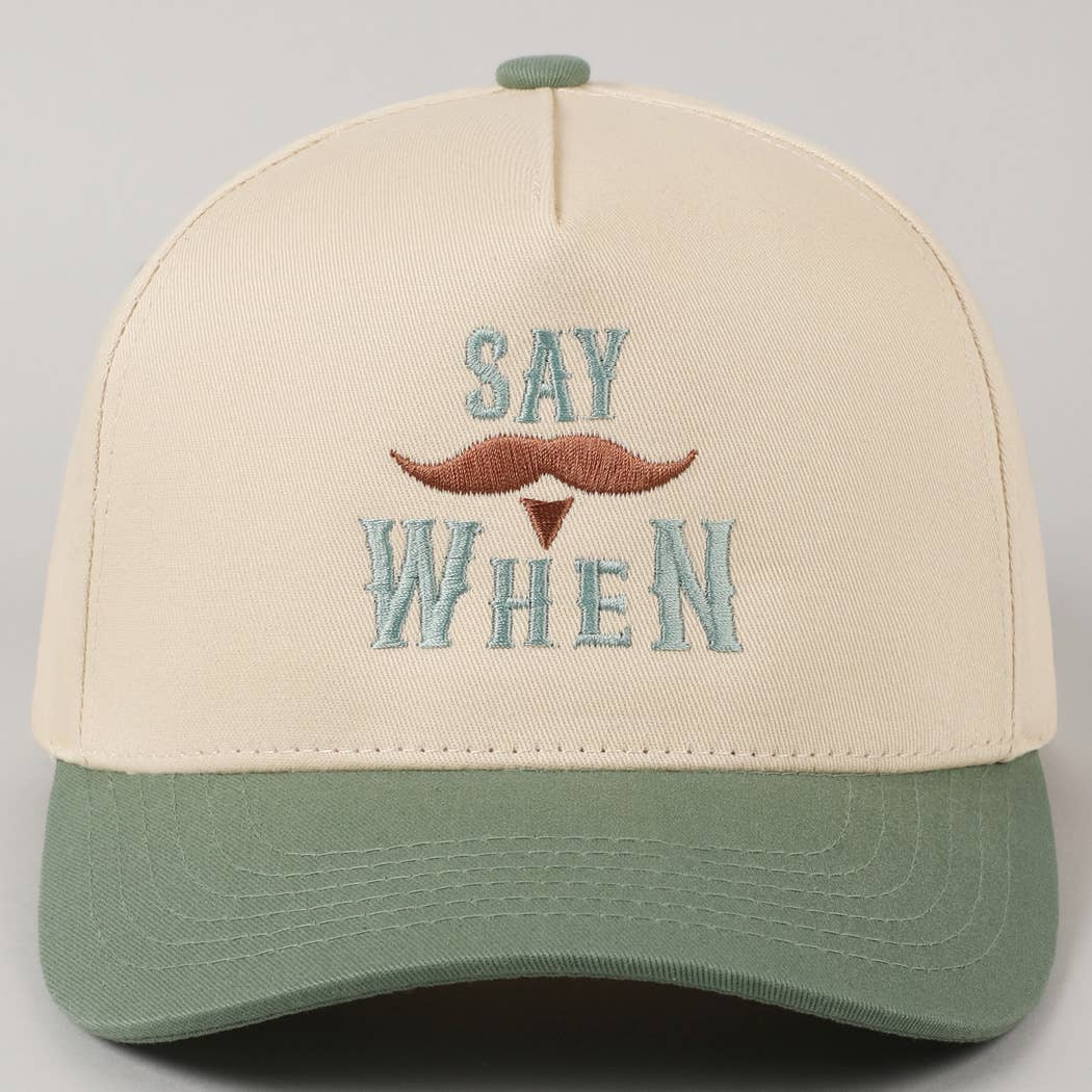 Fashion City - Wholesale Trucker Hat - Unisex - Say When  Mustache Tombstone Two-Tone Trucker Hat23