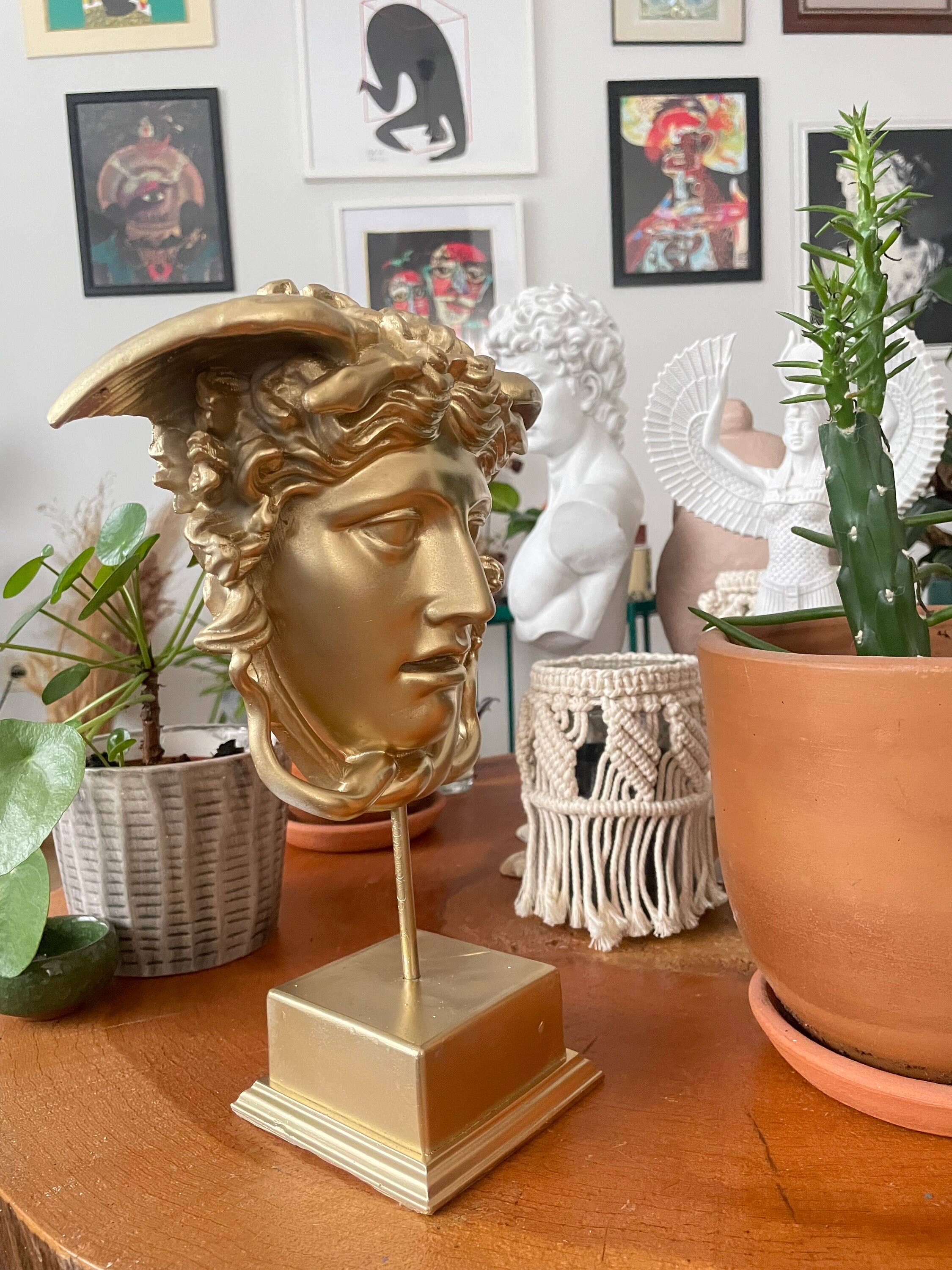 RomaArtSculptures – Großhandel Skulptur – Medusa-Kopfstatue auf Sockel, Skulptur aus der griechischen Mythologie7