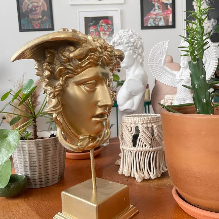 RomaArtSculptures – Großhandel Skulptur – Medusa-Kopfstatue auf Sockel, Skulptur aus der griechischen Mythologie7