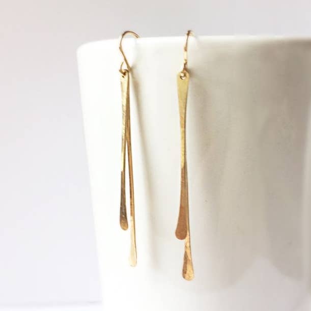 Brincos longos//Prata ou ouro por atacado de AOS Metals