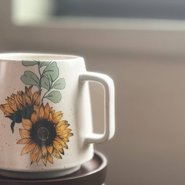 Artsy Em - Wholesale Coffee mug - Savor Sunshine Sunflower Mug2