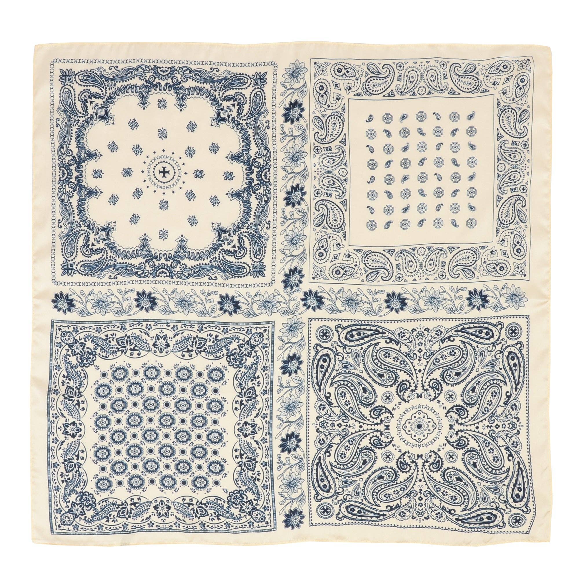 AK Brand - Wholesale Scarf - Women's - Satin Scarf Premium Cashew Print Square Print Neck Head Bag2