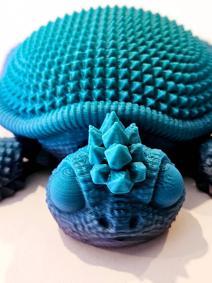 Articulated 3D Printed Crystal Turtle for wholesale by The Midnight Oil