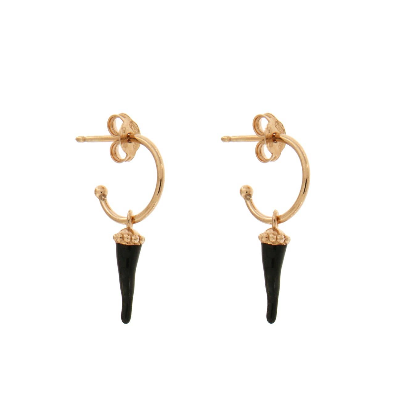 GENNY.PI Gioielli Milano – wholesale Hängande örhängen – HOOP ÖRHÄNGEN MED HORN0