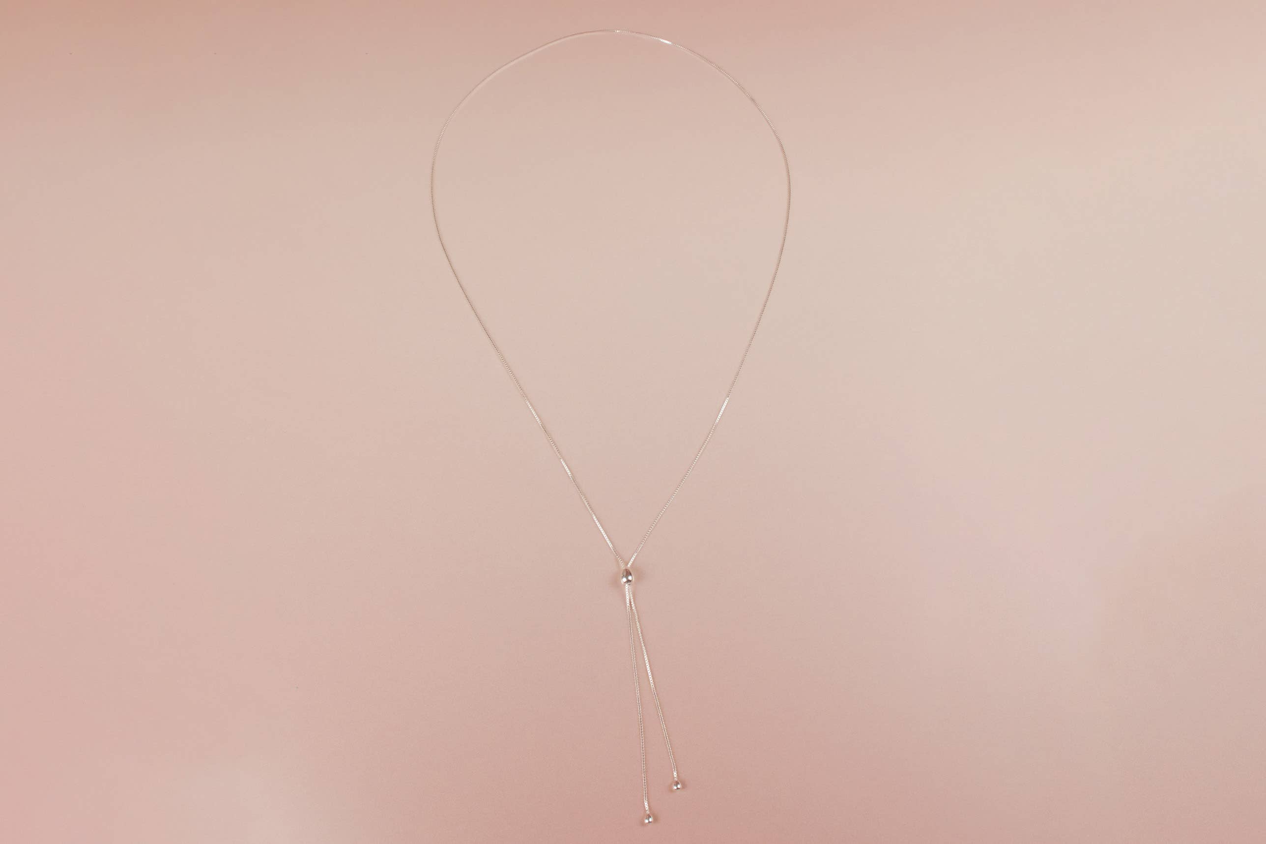 Cold Gold - Wholesale Y-Neck/Lariat Necklace - The Infinity Bolo Necklace in Sterling Silver2