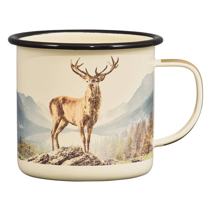 Gentlemen's Hardware - Wholesale Coffee Mug - Enamel Mug - Deer, 17oz