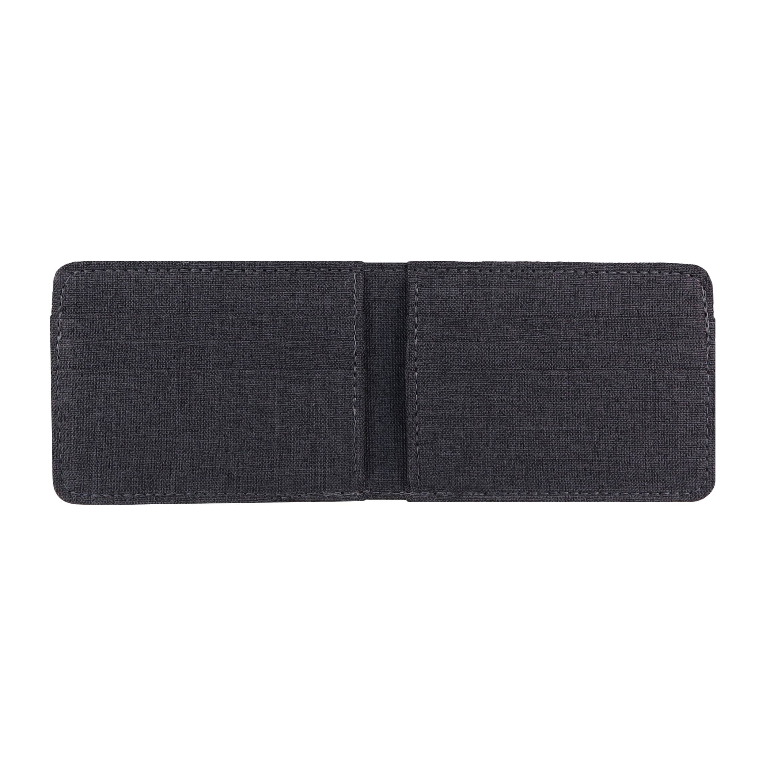 HOLD SUPPLY - Wholesale Wallet - Men's - Gray Fabric Canvas Wallet, Men's Billfold Wallet1