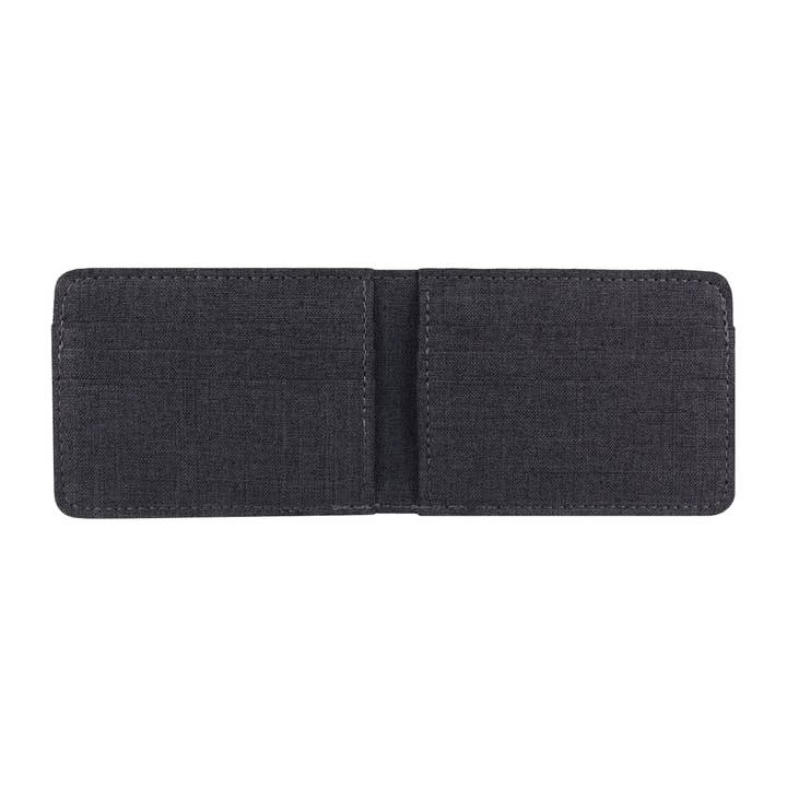 HOLD SUPPLY - Wholesale Wallet - Men's - Gray Fabric Canvas Wallet, Men's Billfold Wallet1
