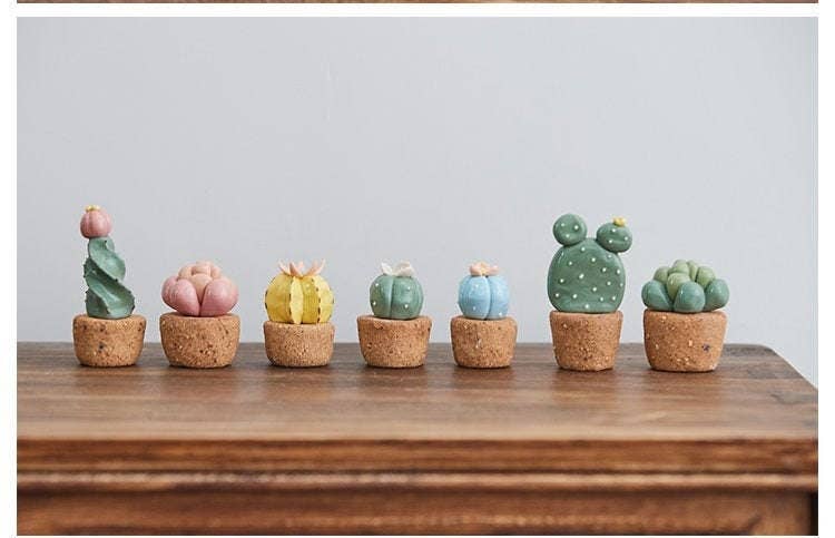 Gohobi （We cover U.S. import duties） - Wholesale Decorative Tabletop Object - Gohobi Handmade Cactus Ceramic Ornament (Short version)7