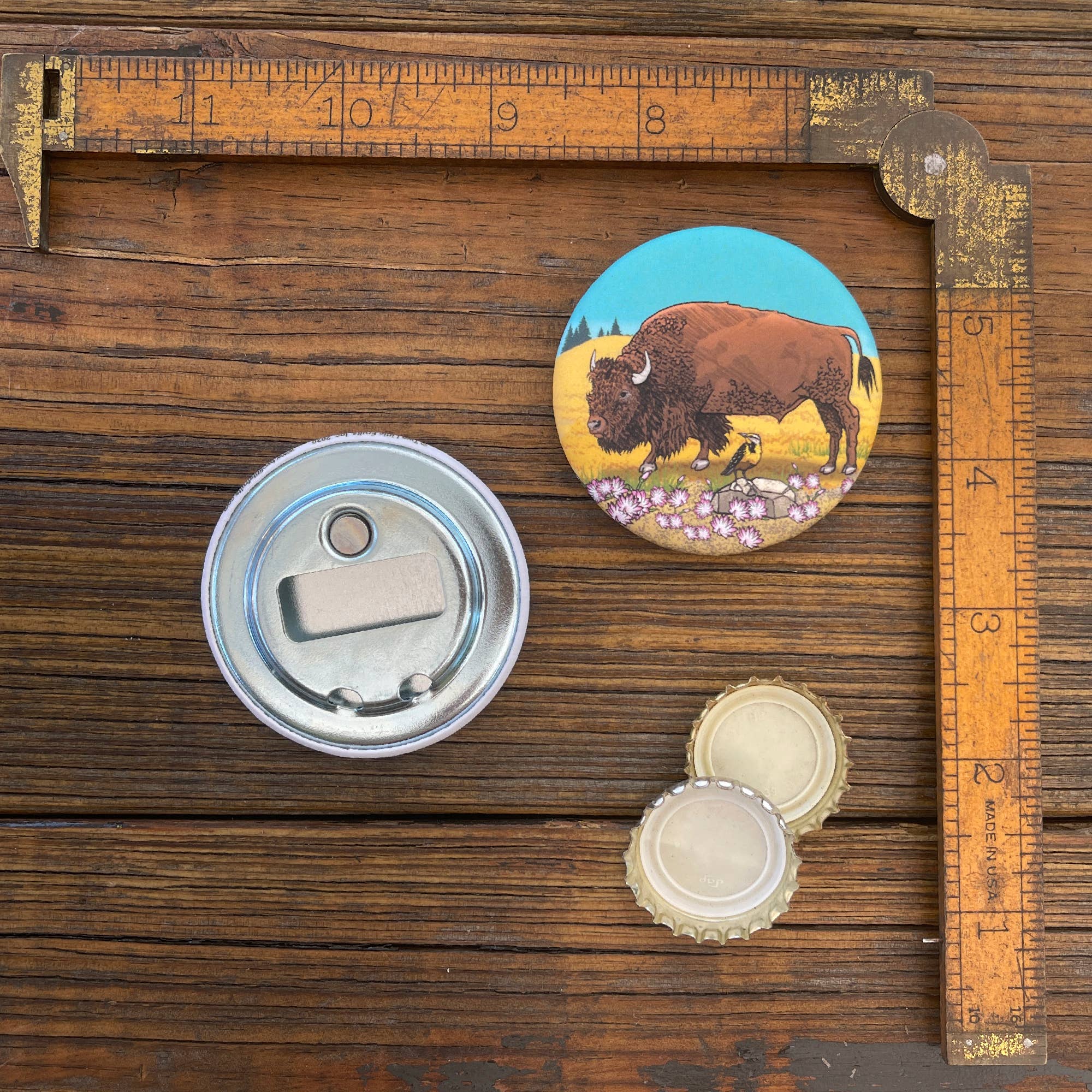 Two Little Fruits - Wholesale Bottle/Wine Opener - Buffalo Bison Magnetic Bottle Opener – 2.25"1