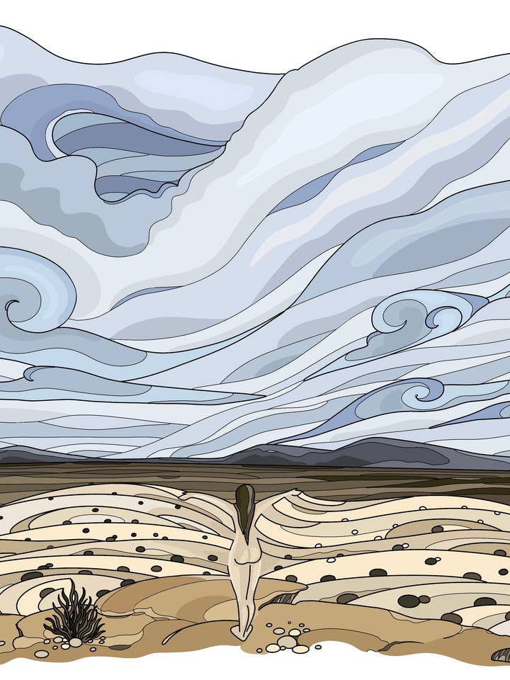 Air Goddess, Fine Art Print for wholesale by Borrelli Illustrations