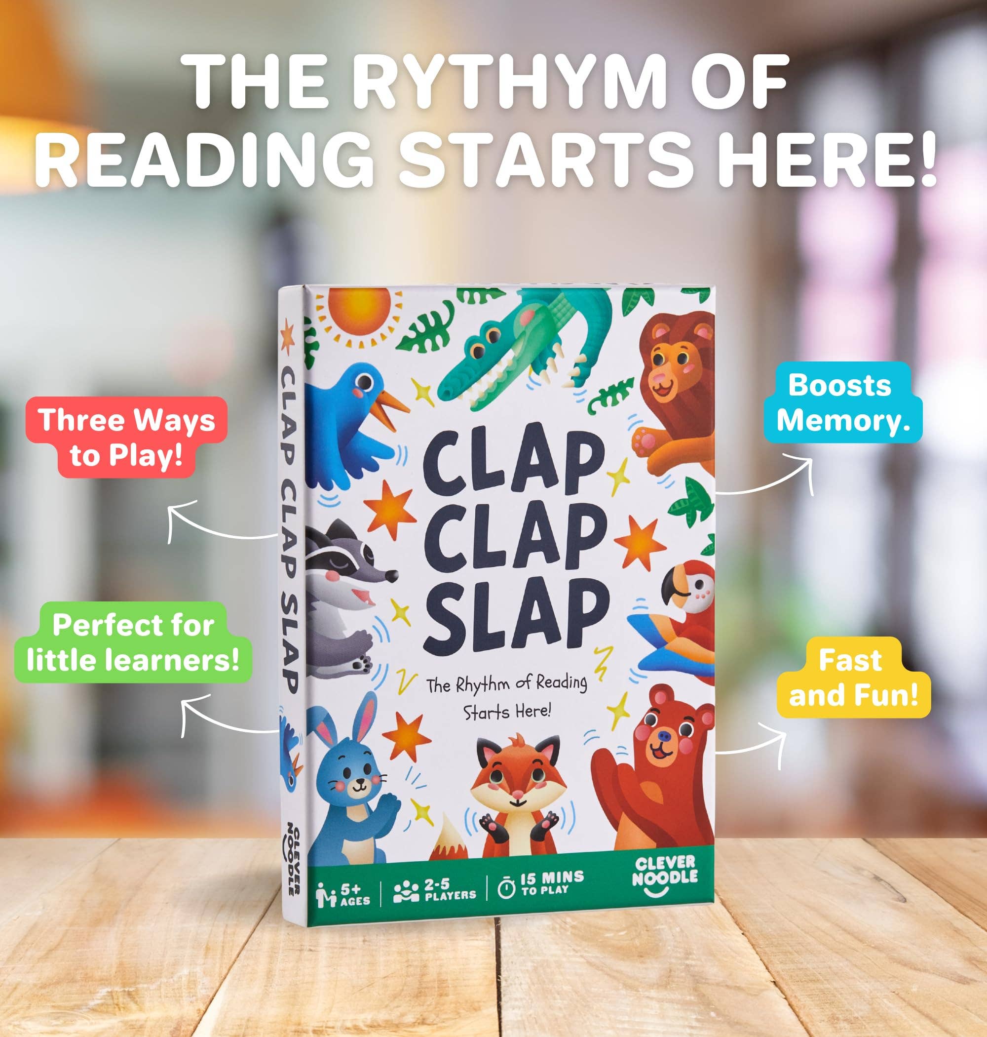 Clever Noodle - Wholesale Brain Game - Kids - Clap Clap Slap Rhyming Game1