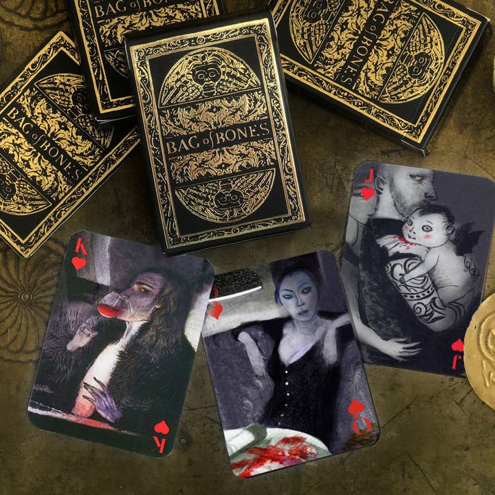 Artiphany - Wholesale Playing Cards - Bag of Bones Playing Cards - Premium Gold Edition5