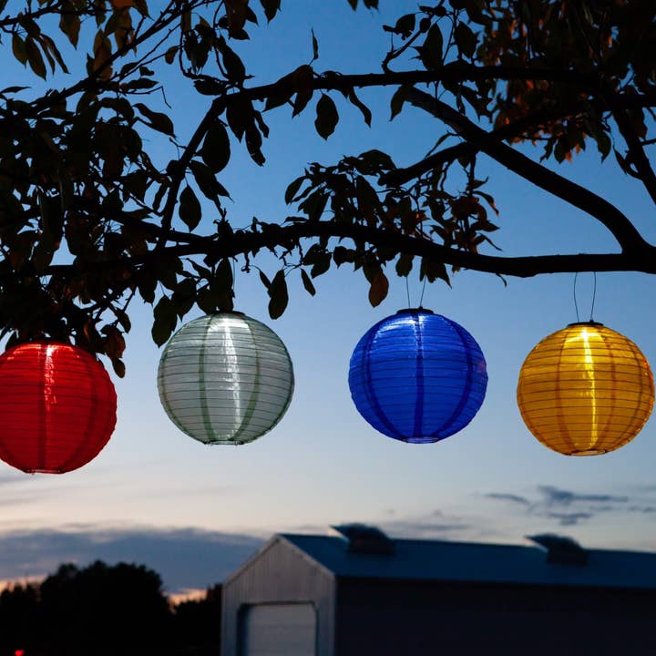 Allsop Home & Garden - Vendita all'ingrosso Luce per esterni/da giardino - Lanterna solare Soji Festival Globe 12" - Blu ceruleo8