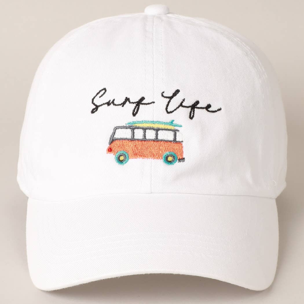 Fashion City - Wholesale Baseball Cap - Women's - Surf Life Embroidered Baseball Cap Hat8
