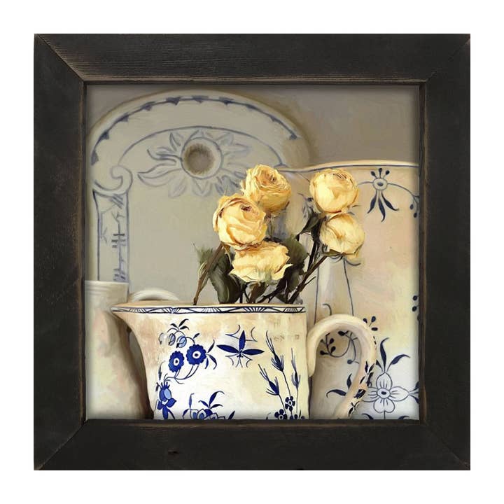 ginger blue - Wholesale Art Print - Yellow Roses in vase