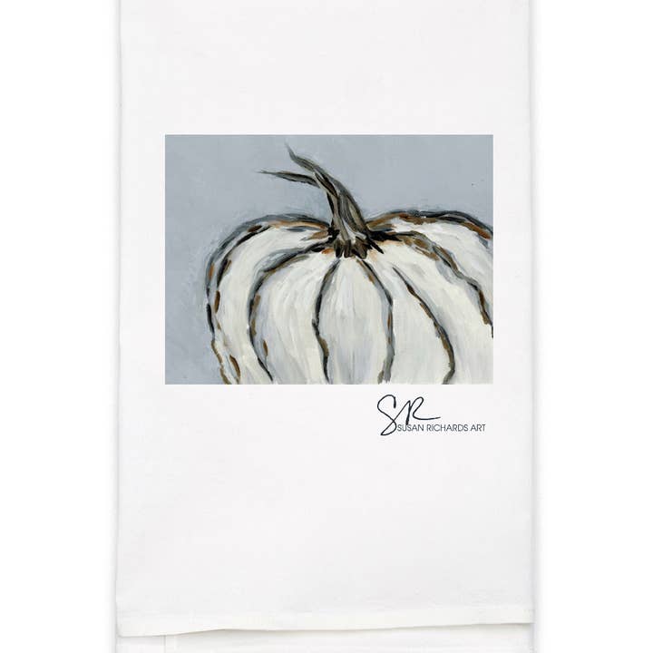 Pumpkin Tea Towel for wholesale by Susan Richards Art