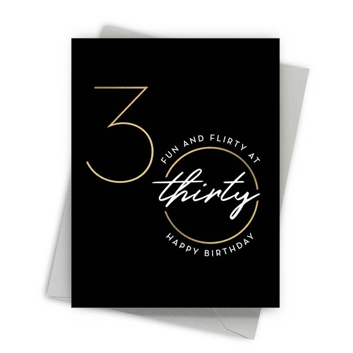 Flirty Thirty – Carte d'âge et de jalon pour la vente par Fine Moments