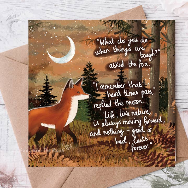 'Moving Forward' - Greeting Card From Fox Under The Moon for wholesale by Fox Under The Moon