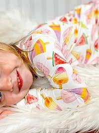 Dreamsicle Fold Over Footie for wholesale by Ellie K’s Closet Co.