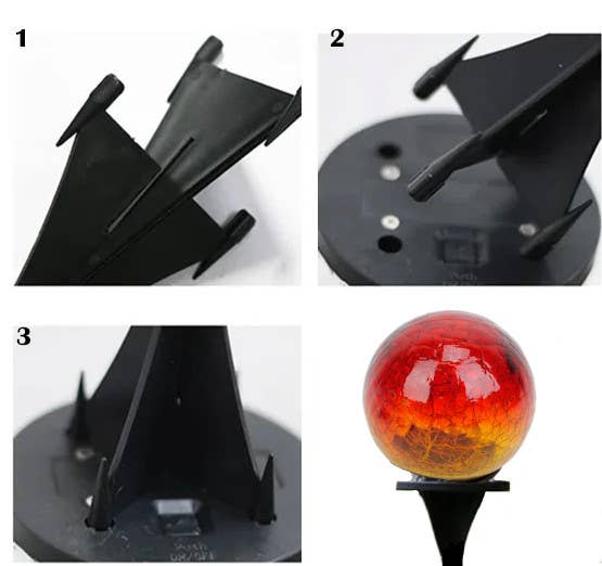 Will's Company - Wholesale Outdoor/Lawn Light - Solar Crackled Glass Globe Ball Light, Set of 2 in 3 colors3