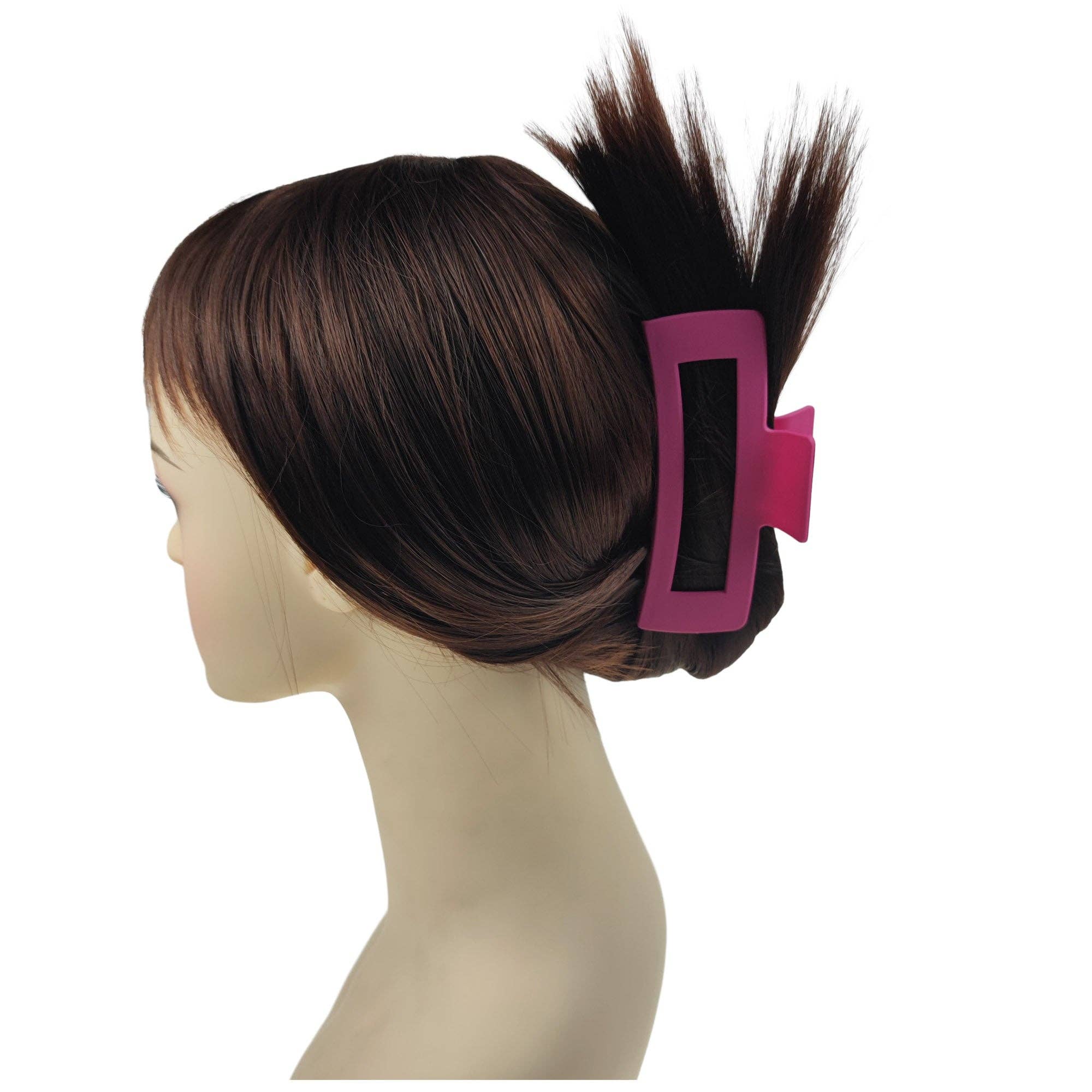 ASSORTI Pince à cheveux carrée géante de 5 pouces, mélange de 4 couleurs HC31025-26 (12 pièces) en vente sur Faire1