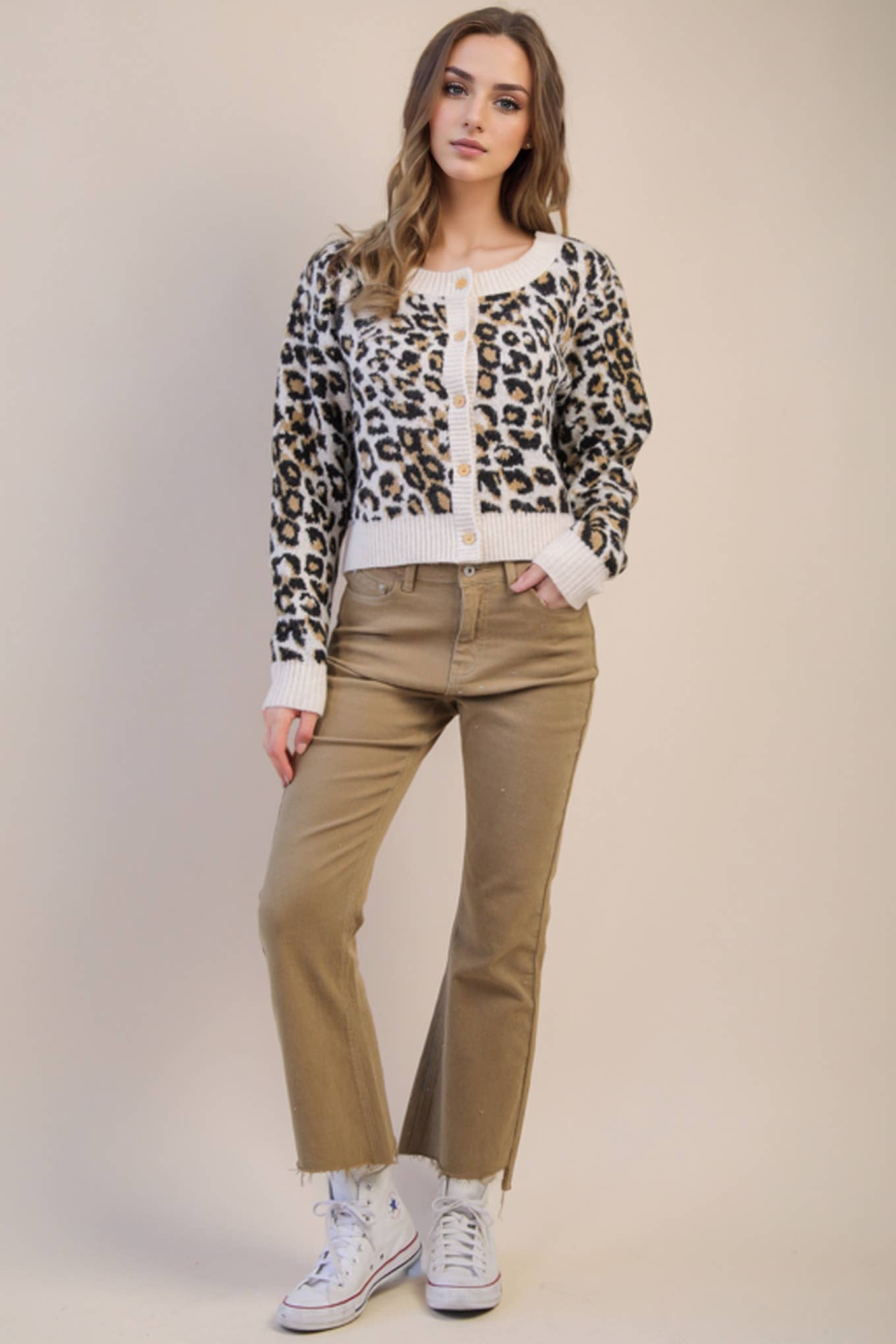 VERY J - Wholesale Cardigan - Women's - 12W3475N-Print & Solid Soft Knit Sweater Cardigan3