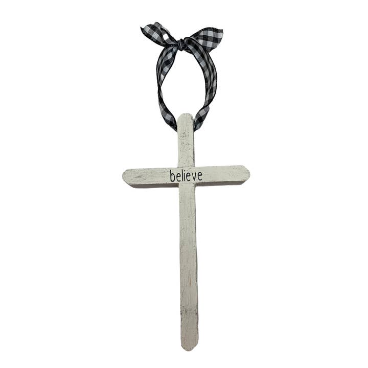 Believe Cross Christbaumschmuck, rustikal für den Großhandel von Joshua Jar