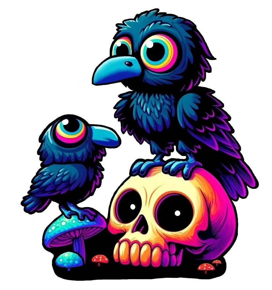 Mountain's Misfits - Wholesale Sticker - Trippy Ravens Sticker3