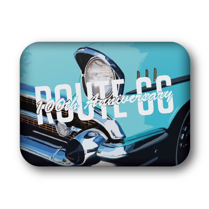 Bleu Vintage RTE 66 pour la vente par BetterMagnets.com by Design Studio 88 Inc