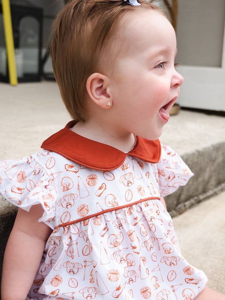 Tiny Tailgaters - Brændt Orange Udgave - Pige Boble for engroshandel hos Ann Reeves Kids