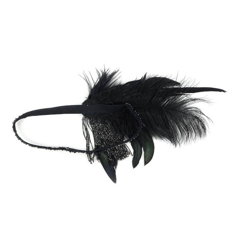 Zucker Feather Products - Wholesale Feathers - Art Deco Style Feather Headband - Black3