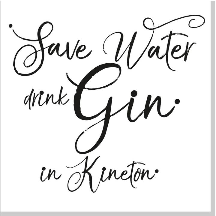 Jola Designs – wholesale Everyday greeting card – Personalised Save Water Square Card0