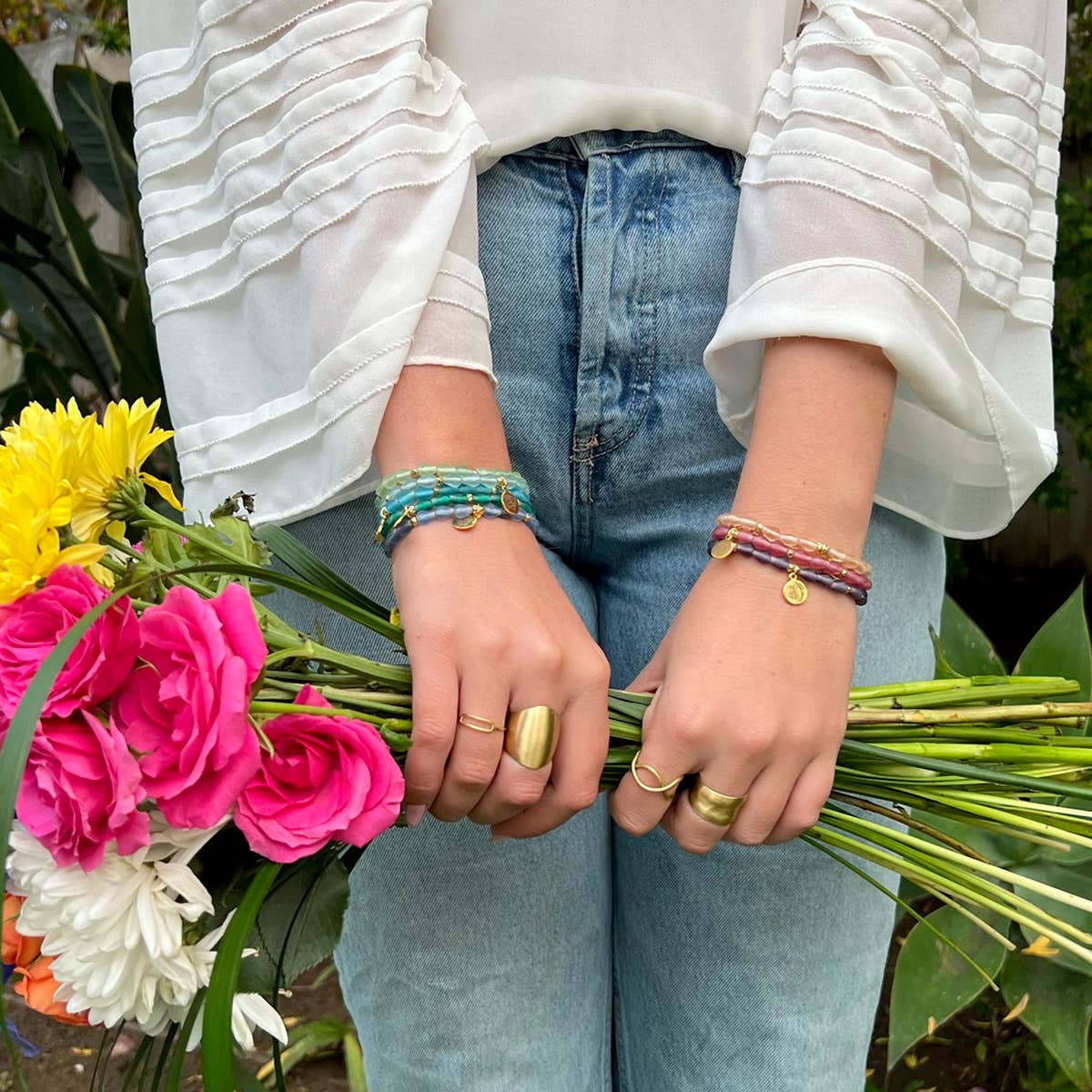 WorldFinds - Wholesale Charm/Dangle Bracelet - January • Birth Flower Bracelet10