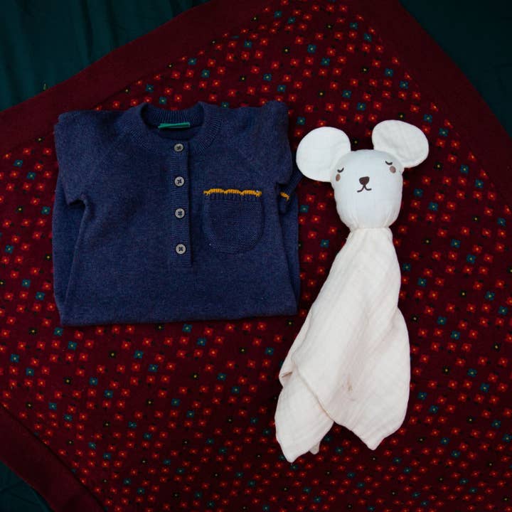 Little Mouse Organic Baby Muslin Comforter for wholesale on Faire