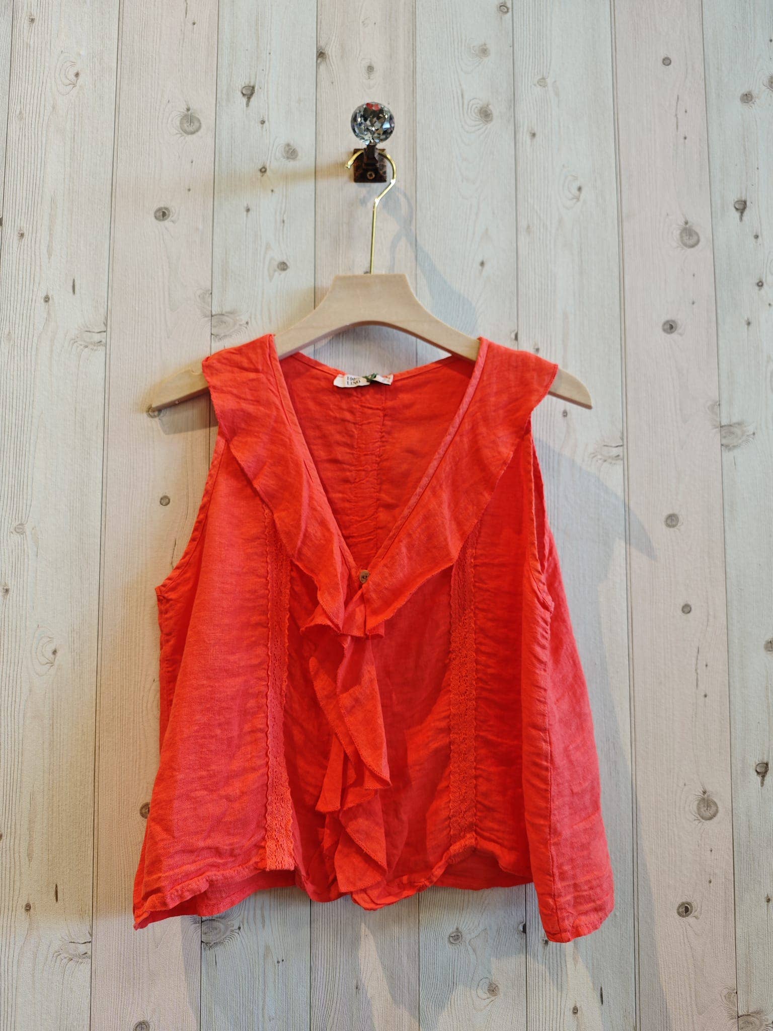 Linen & More - Vente Chemisier – femme - Blouse sans manches en lin 100%7