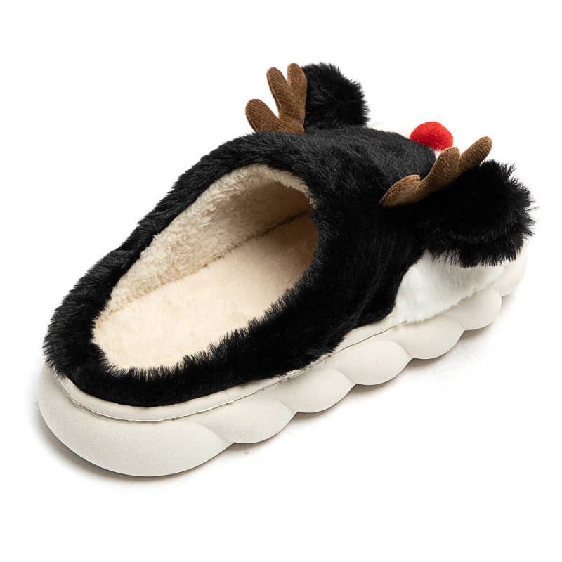 idealshoes – wholesale Tofflor - Dam – Tofflor med renmotiv, storlekar 36–41, 12 par per paket7