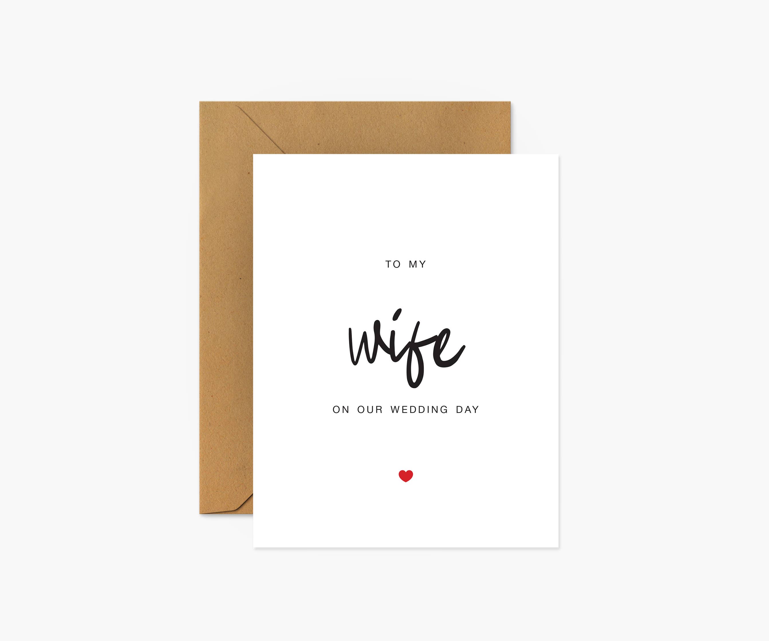 Footnotes - Wholesale Wedding Card - To My Wife On Our Wedding Day - Wedding & Anniversary Card1
