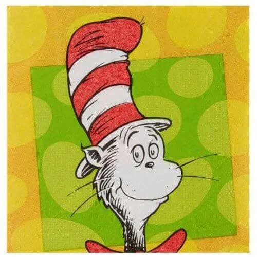 Dr. Seuss - "The Cat In The Hat" Beverage Napkins (16ct) for wholesale by Party Expo, LLC