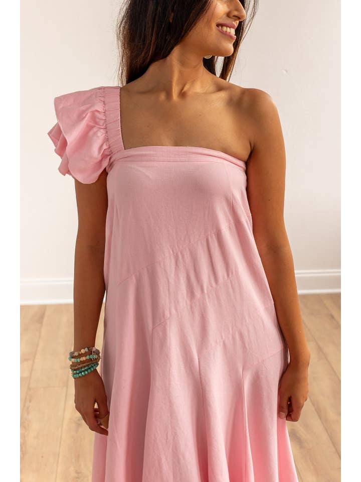 Cozumel Breeze Pink Versi Dress for wholesale on Faire