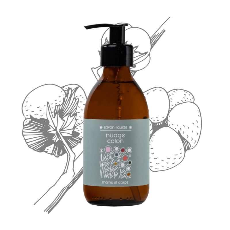 NATURESSENS – Gel de banho por atacado – Sabonete líquido nuvem de algodão 250 ml - frasco com válvula recarregável0