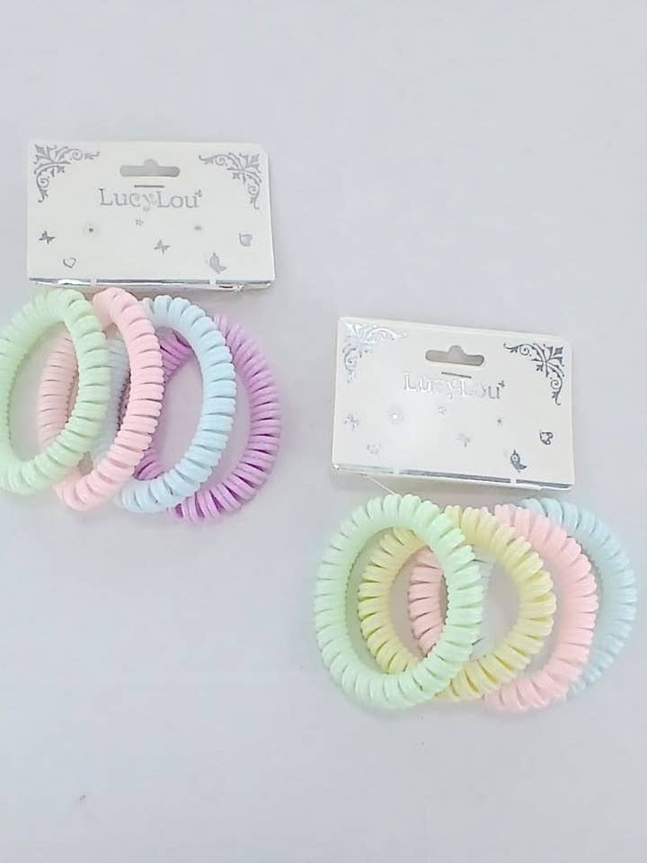 Spiral Hair Ties for wholesale by Lucylou Collection