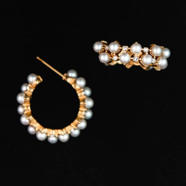 Landry Pearl Earrings for wholesale by Steward & James