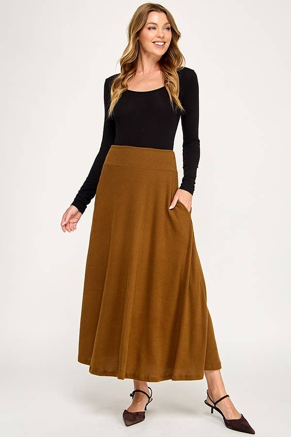 Chris & Carol Apparel - Wholesale Skirt - Women's - GOLD012S-POKET3